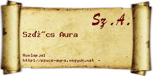 Szűcs Aura névjegykártya